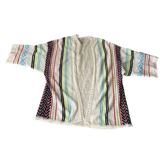 Love on a Hanger Open Cardigan Ivory Neon Women's Size Medium - Picture 2 of 4